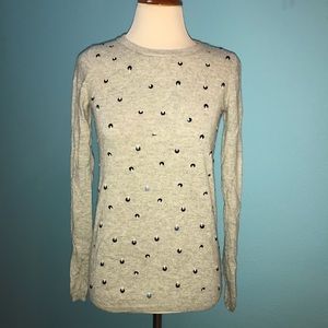 J. Crew Cashmere Sequin Front Sweater